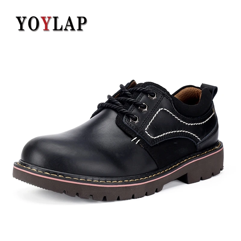 

High Quality Mens Oxford Shoes Genuine Leather Dress Shoes Casual Black Walking Flats Lace Up Mens Formal Dress Oxford