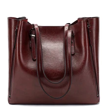 Женские кожаные сумки Сумка через плечо известного бренда Повседневная Большая вместительная сумка-мешок с верхней ручкой сумки-мессенджеры WBS560