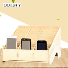 OOTDTY 24 ячейки Мультифункциональный деревянный ящик для хранения мобильного телефона ремонтный инструмент Органайзер