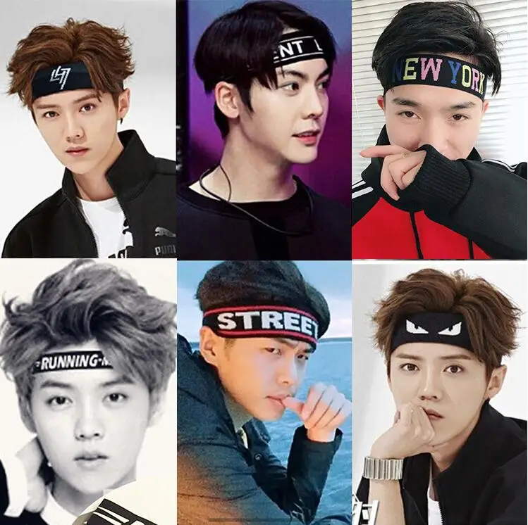 3-4cm width Fashion men Sports Yoga Elastic Hair Bands Scrunchy for Men Women haar hairbands Headband Hair Accessories for Girls