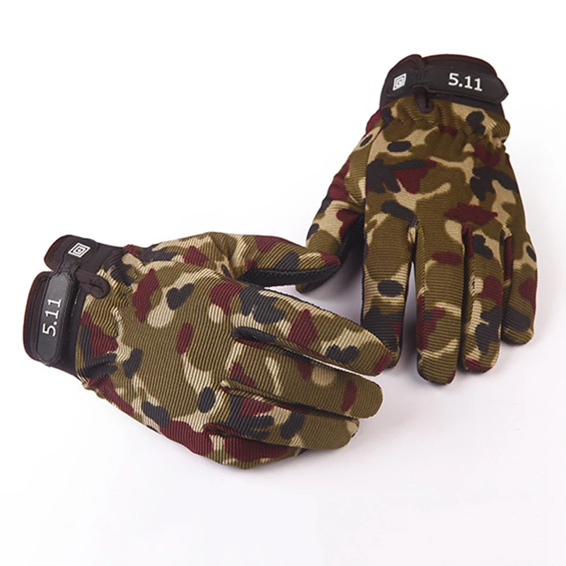 Men Outdoor Sports Mittens Camouflage Airsoft Shooting Hunting Full Finger Gloves