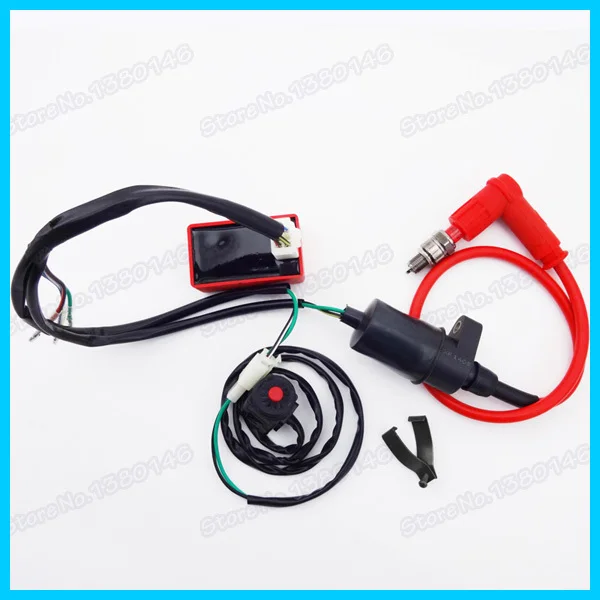 Wiring Loom Harness Kill Switch Racing Ignition Coil CDI Box Spark Plug