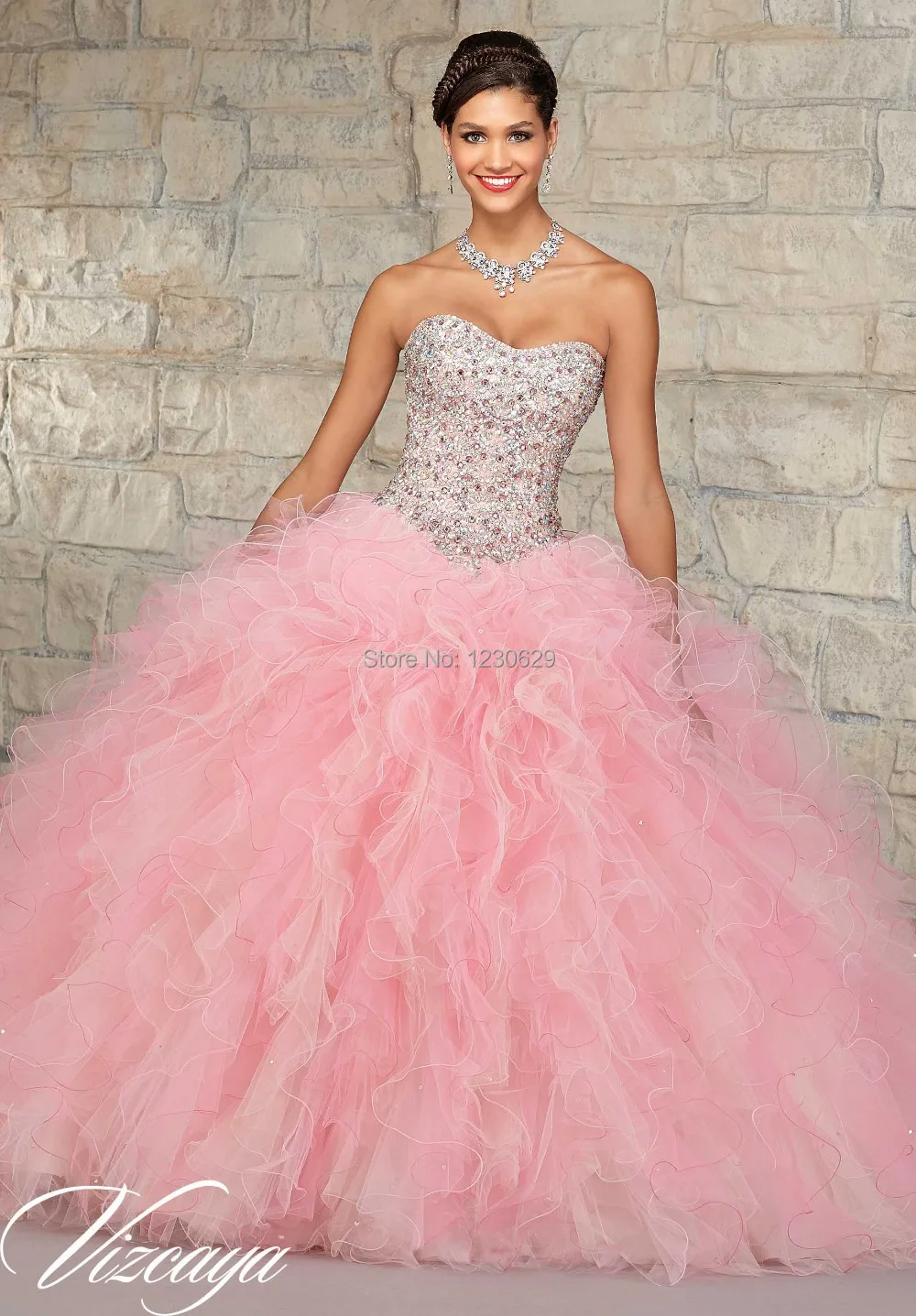 light pink and silver quinceanera dresses