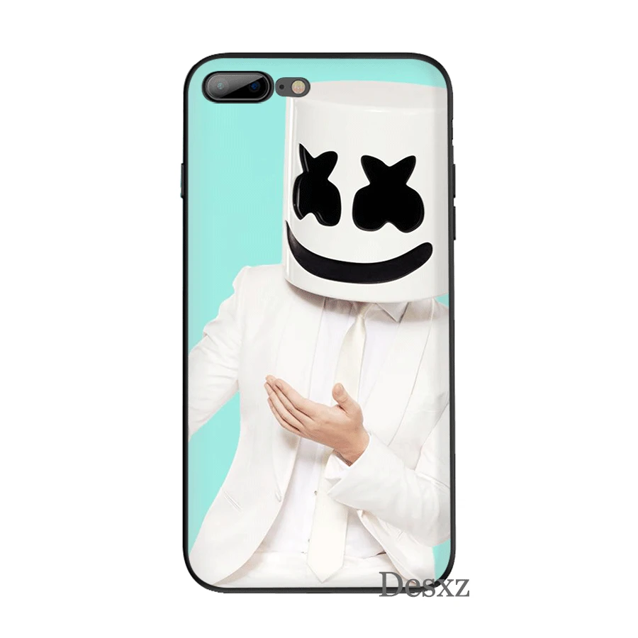 Силиконовый ТПУ чехол для телефона Marshmello iPhone 11 Pro X XS Max XR 6 6s 7 8 Plus 5 5s SE защитный
