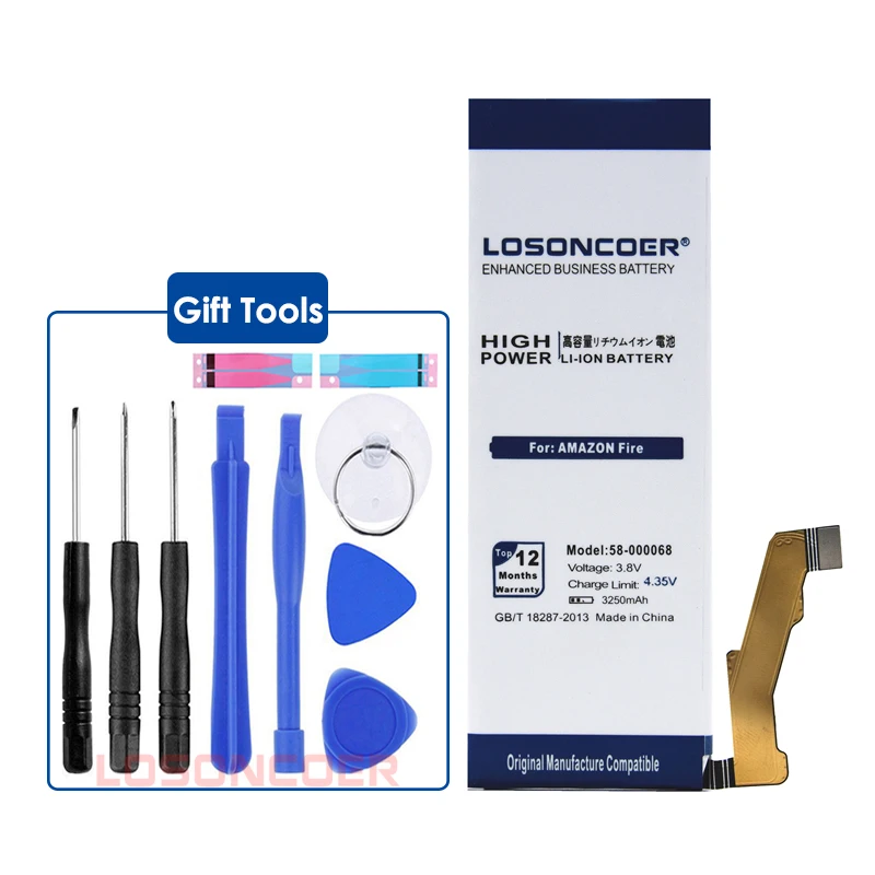 58-000068 High Capacity Phone Battery For Amazon Fire 26S1003-A SD4930 S12-M1-C 26S1003-A SD4930UR ~In Stock (9)