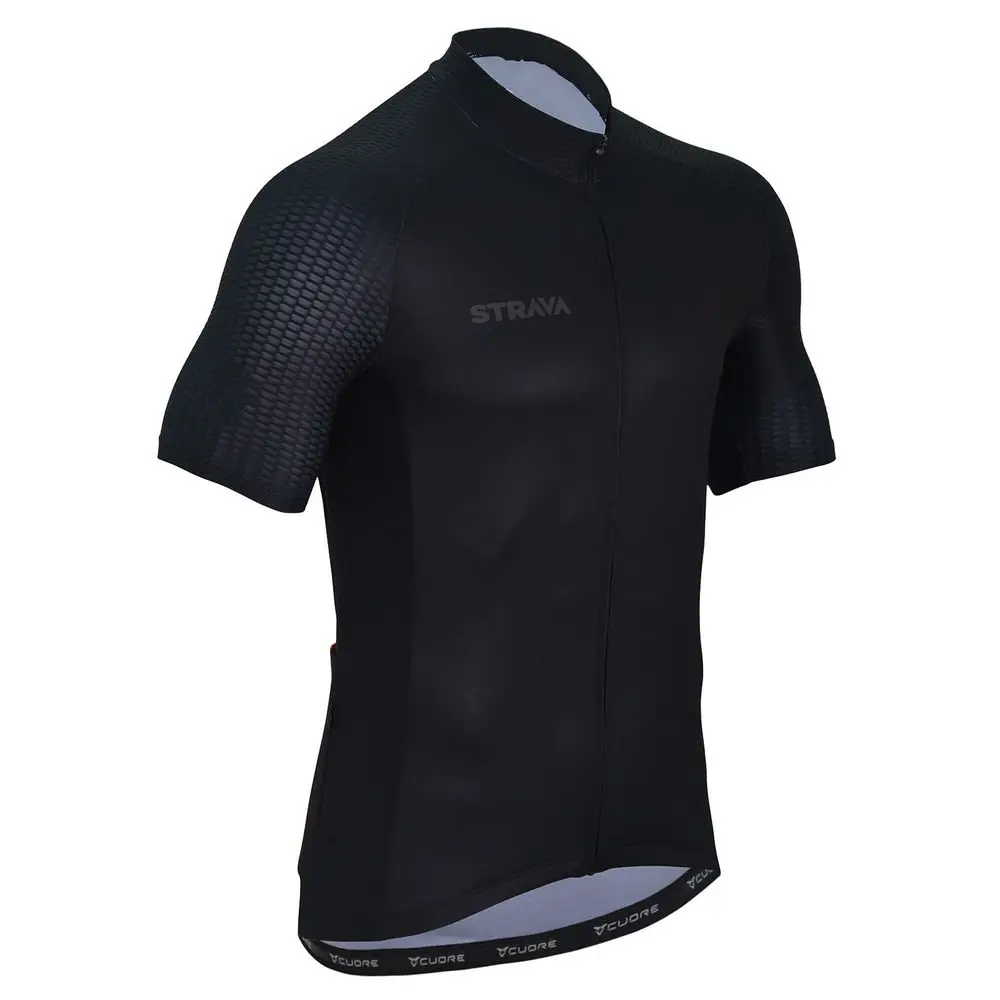

Roscyker Pro team STRAVA black cycling maillot jersey summer Bicycle clothing breathable MTB Short sleeve Ropa Ciclismo ONLY