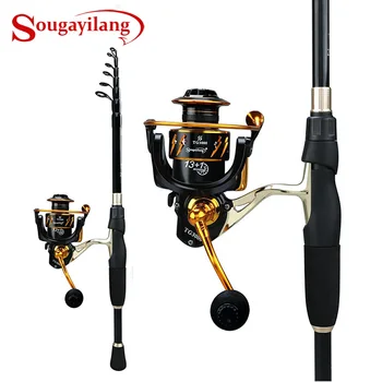 

Sougayilang 1.8-2.4m Telescopic Rod and 13+1BB Reel Set and Fishing Rod of 99% Carbon Materials Carp Fishing Rod Combo Pesca