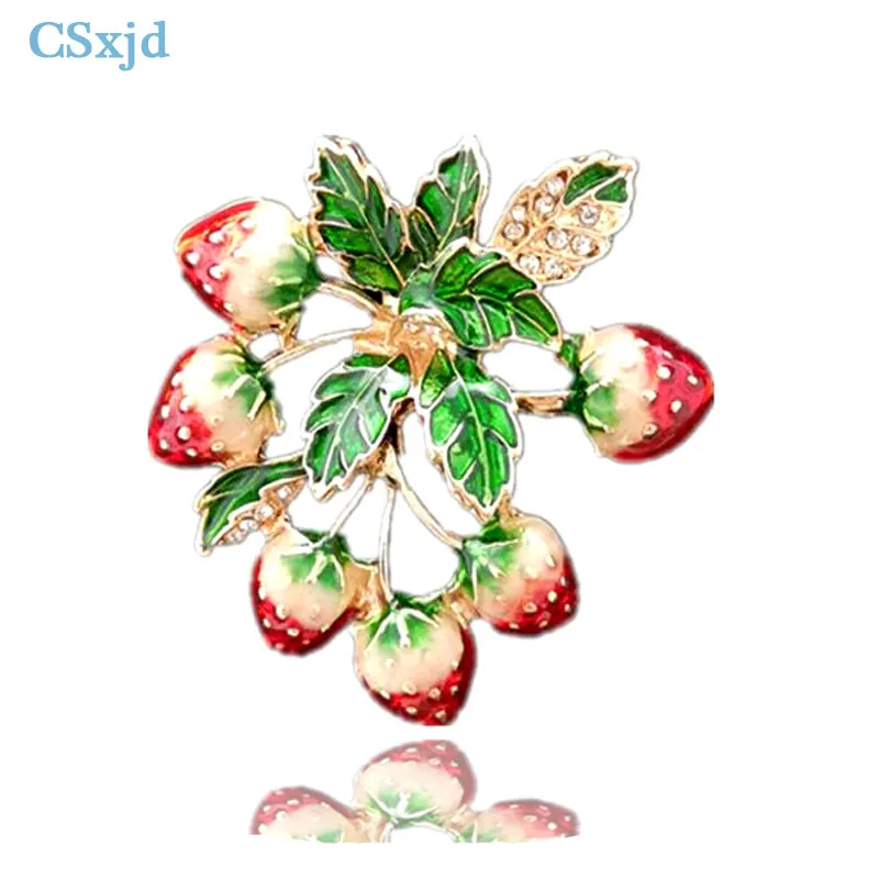 

CSxjd 2019 New Cute fruit brooch Flower strawberry brooch corsages accessories Jewelry