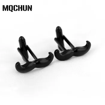 

MOCHUN Fashion French Cufflinks Cute Cufflinks For Men Cuff Links Black Mustache Cuff Button Cufflinks-20