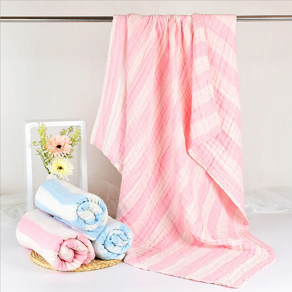 2018 baby blankets newborn six layers of gauze color baby bath towel