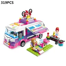 City Girls Princess Outing Bus Car Building Blocks Sets Bricks Model Classic Toys city girls princess outing bus car building blocks sets bricks model kids classic toys compatible legoings friends