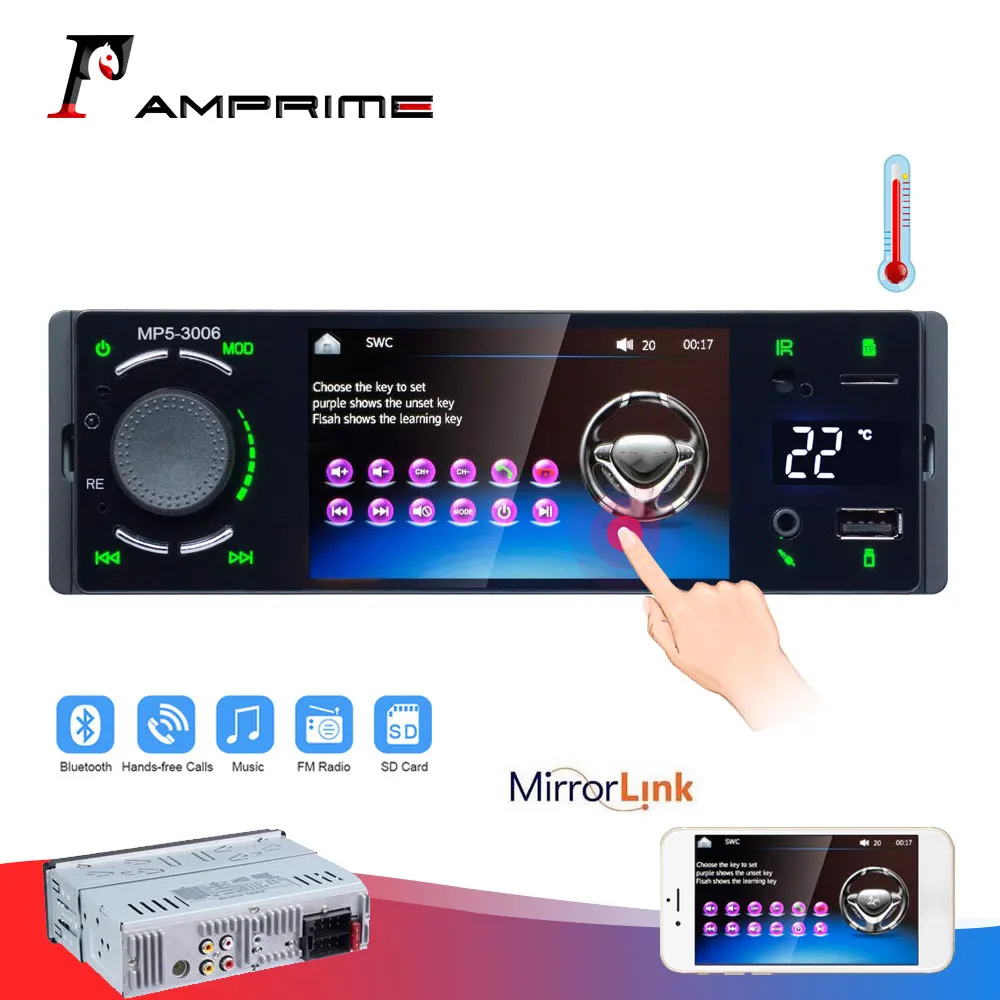 AMPrime 1 din Autoradio Car radio 4.1\
