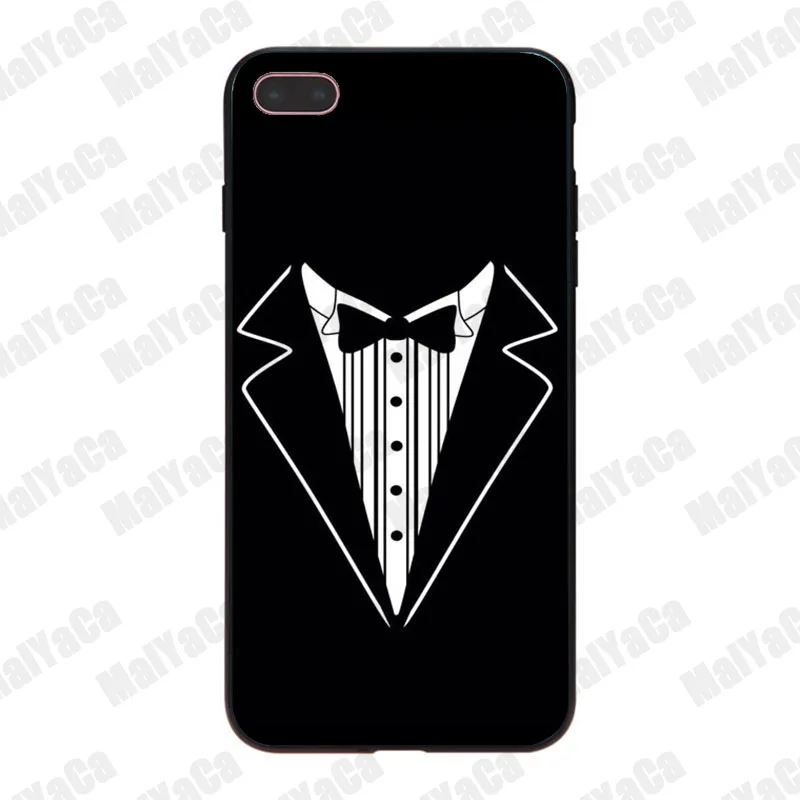 MaiYaCa мужской костюм рубашка галстук линии горячая Распродажа модный дизайн мягкий чехол для iPhone 8 7 6 6S Plus X 10 5 5S SE 5C Coque Shell - Цвет: 6