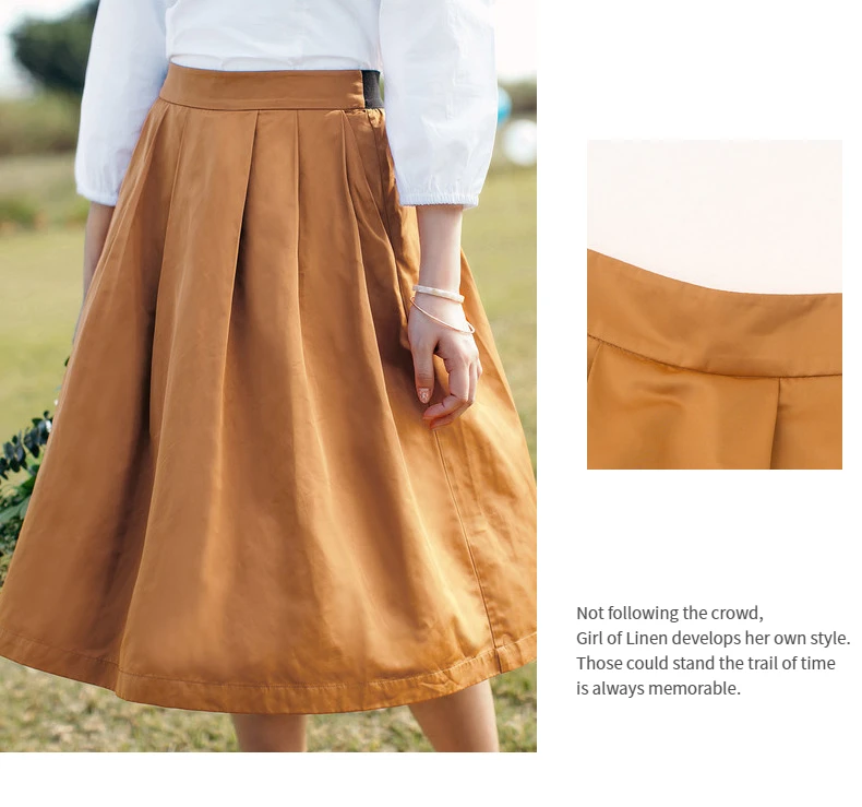 INMAN Женская Осенняя контрастная элегантная юбка средней длины