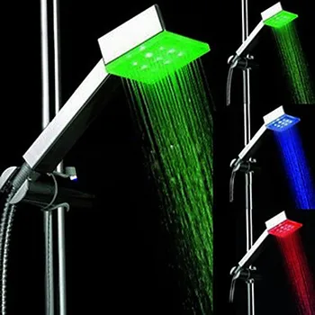 

A Grade ABS Rain LED Shower Head Color Changing,Chuveiro Ducha Quadrado