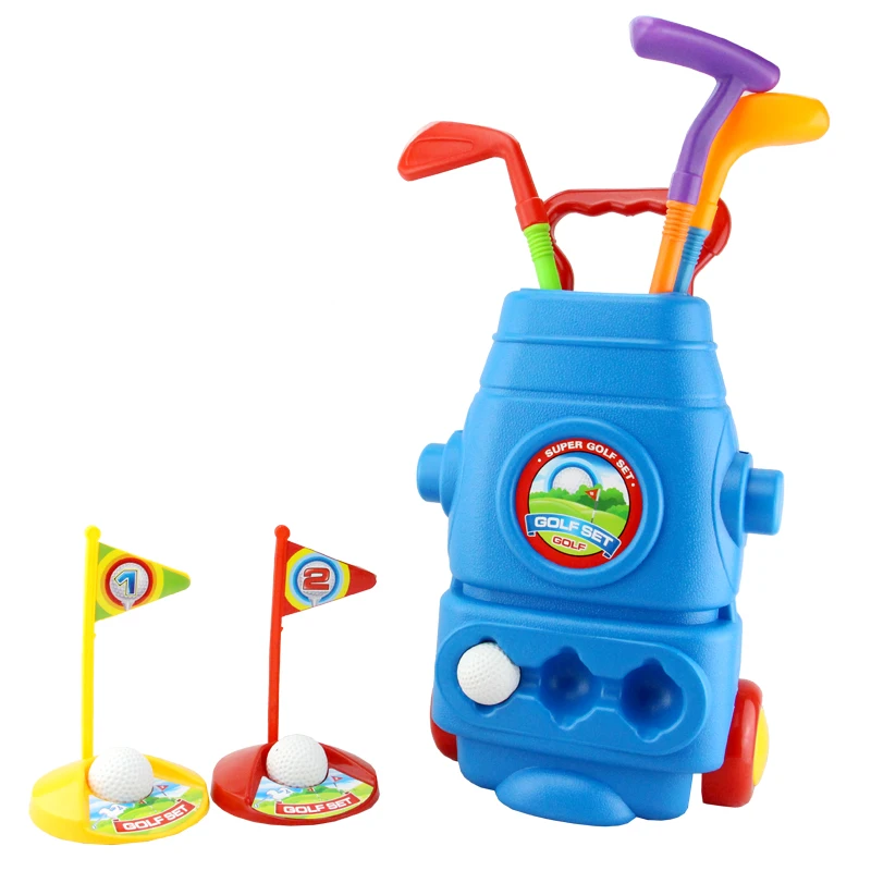 

Kids Outdoor Sports Toys Mini Club Toilet Balls Portable Trolley Golf Set For Children