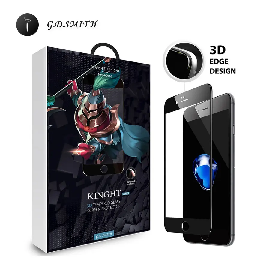 G D SMITH 3D Full Cover Tempered Glass For Apple iPhone 7 7 Plus Screen Protector