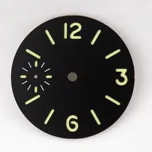 Новинка 36,3 мм Parnis черный светящийся циферблат маркеры подходят 6497 move Мужские t часы циферблат