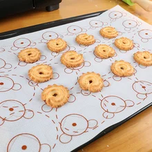 Антипригарный силиконовый коврик для выпечки, коврик для выпечки, Кондитерские инструменты, коврик для раскатки теста, большой размер для торта, печенья, макарон