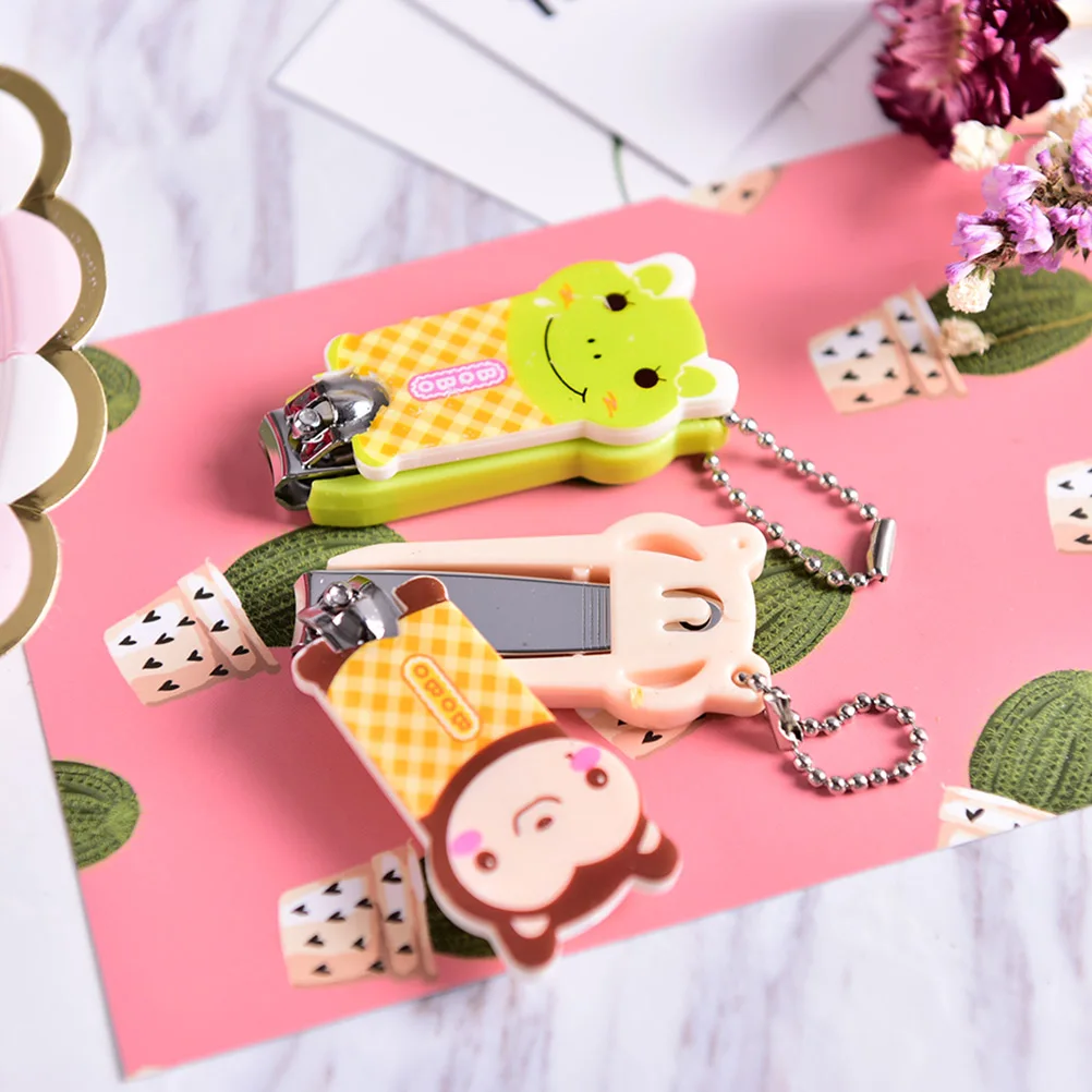 

New Cute Mini Cartoon Nail Clipper Cheap Stainless Steel Finger Scissors Nail Knife Nail Tools