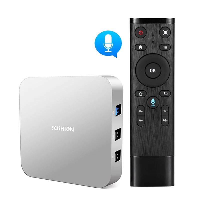 Goodcee AI один Android tv Box android 8 1 4 к 2 ГГц wifi BT 0 медиаплеер Displayer экран Голосовое