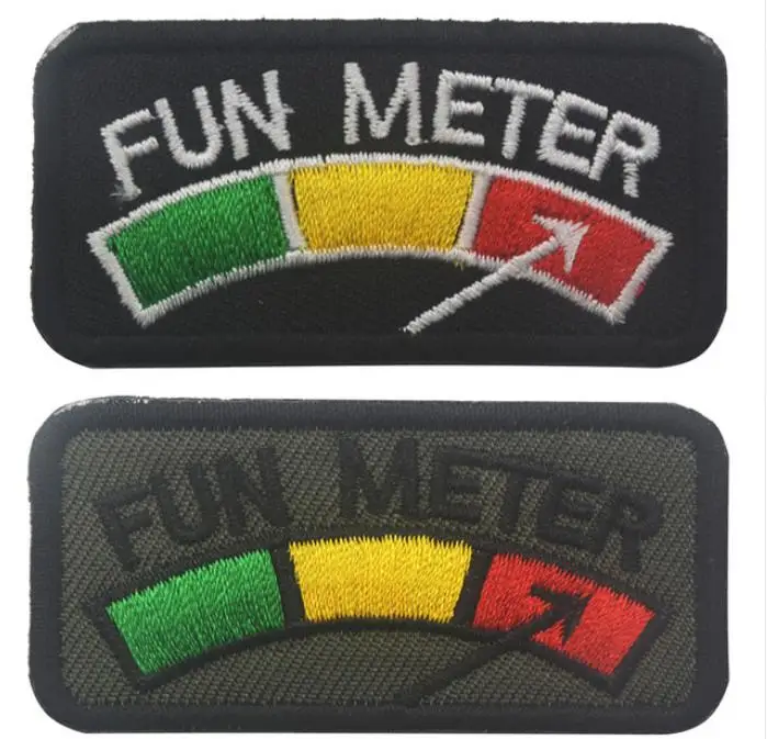

2019 fun meter Tactical patches Military morale badges Embroidered Shoulder Emblem Cloth Army Combat for coat bag