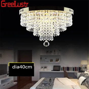 Round Ceiling Lights LED Crystal Ceiling lamp Luminarias Abajur Lustre For Living Roon Hall Plafonnier Home Deco Light Fixtures Round Ceiling Lights LED Crystal Ceiling lamp Luminarias Abajur Lustre For Living Roon Hall Plafonnier Home Deco Light Fixtures