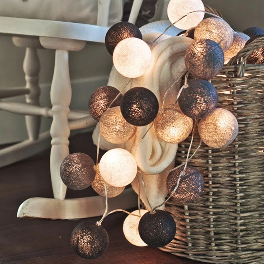 3m 20leds Holiday lights Cotton Ball Led Light string Battery/AC Plug USB Xmas Christmas wedding valentine Day decoration CA 3m 20leds Holiday lights Cotton Ball Led Light string Battery/AC Plug USB Xmas Christmas wedding valentine Day decoration CA