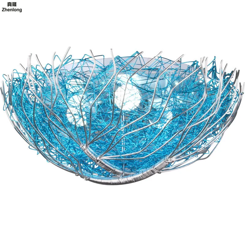 

Modern LED ceiling lamp Lighting Blue Bird's Nest Droplight Bedroom Ceiling Light Hanging Fixtures Child Kids Room E14 Decor Led
