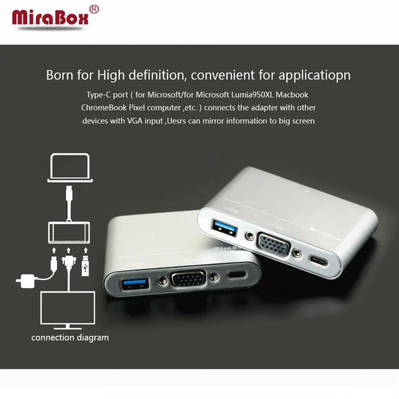 USB C VGA Multiport Adapter 9