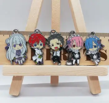 

Hot 100 pcs Re:Life in a different world from zero Metal Charms DIY Jewelry Making Pendants Accessories For Best Gift D-104