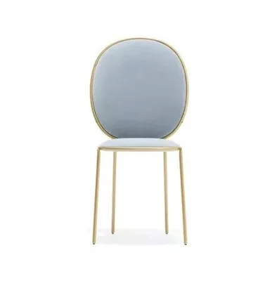 Louis Fashion Nordic Dressing Table Manicure Stool Milk Tea Leisure Modern Iron Art Dining Chair Backrest Flannelette - Цвет: G4