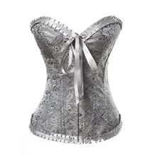 

SCECENT Women Vest Corset Embroidered Control Slimming Waist Trainer Zipper Corselet Overbust Gothic Clothing Female Shaper