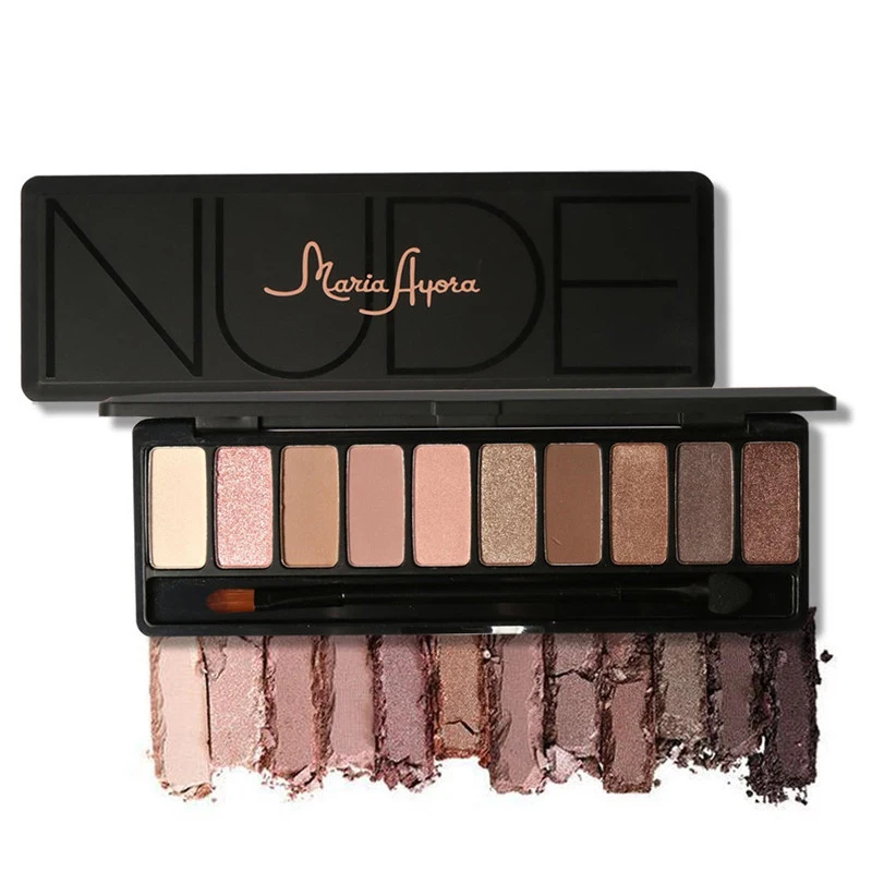 

MARIA AYORA 10 Colors Eye Shadow Palette Shimmer Matte Eye Shadow Nude Earth Color Makeup Palette Eyes Make up Cosmetic Pigment