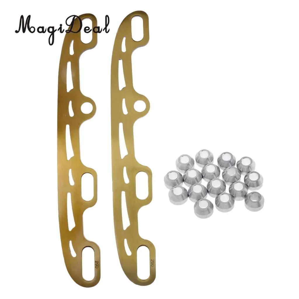 MagiDeal 2 Pieces Stainless Steel Figure Ice Skate Runnes Roller Skating Replacement Replacement Accessories for ice skates 