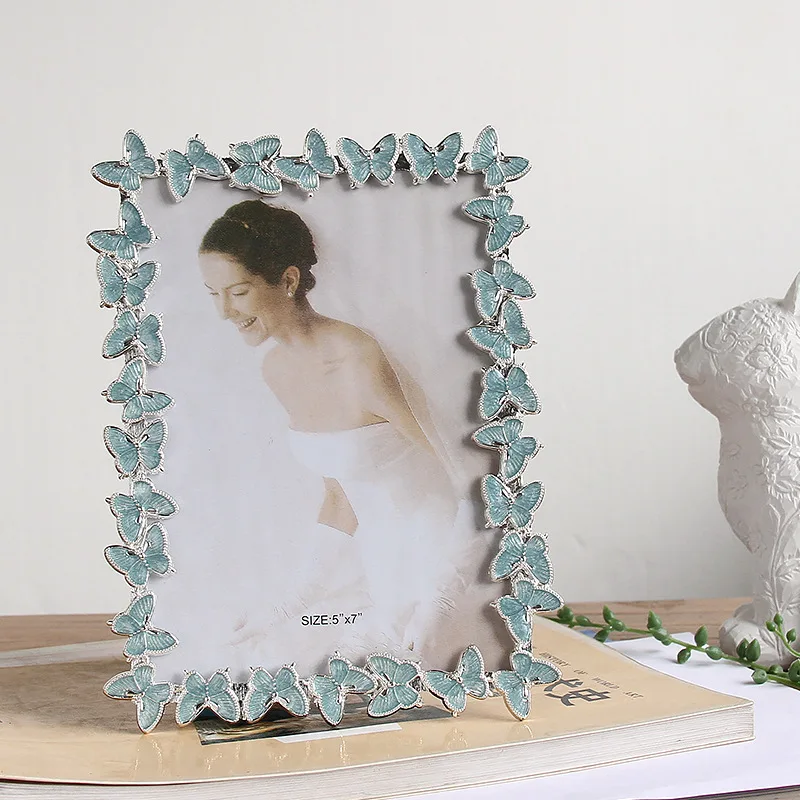 Mariposa marco foto Metal estilo Simple vestido de boda foto marco sala de decoración de dormitorio foto marcos mejor regalo Mariposa marco foto Metal estilo Simple vestido de boda foto marco sala de decoración de dormitorio foto marcos mejor regalo