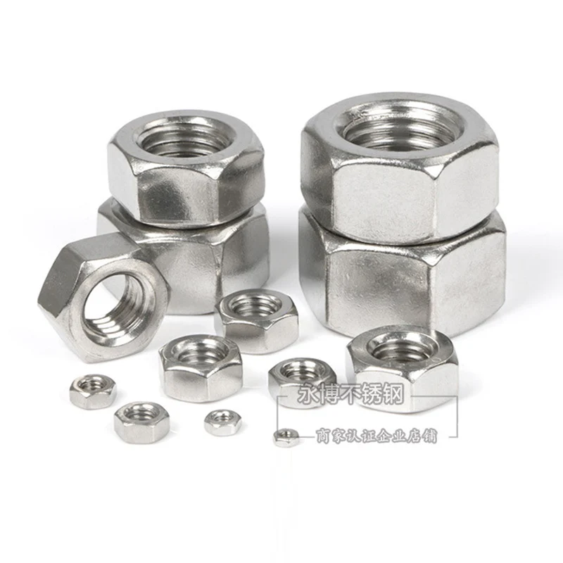 20pcs-m18/M20/M22, din934 A2-70 304 Нержавеющая сталь шесть угол гайка/винт Кепки