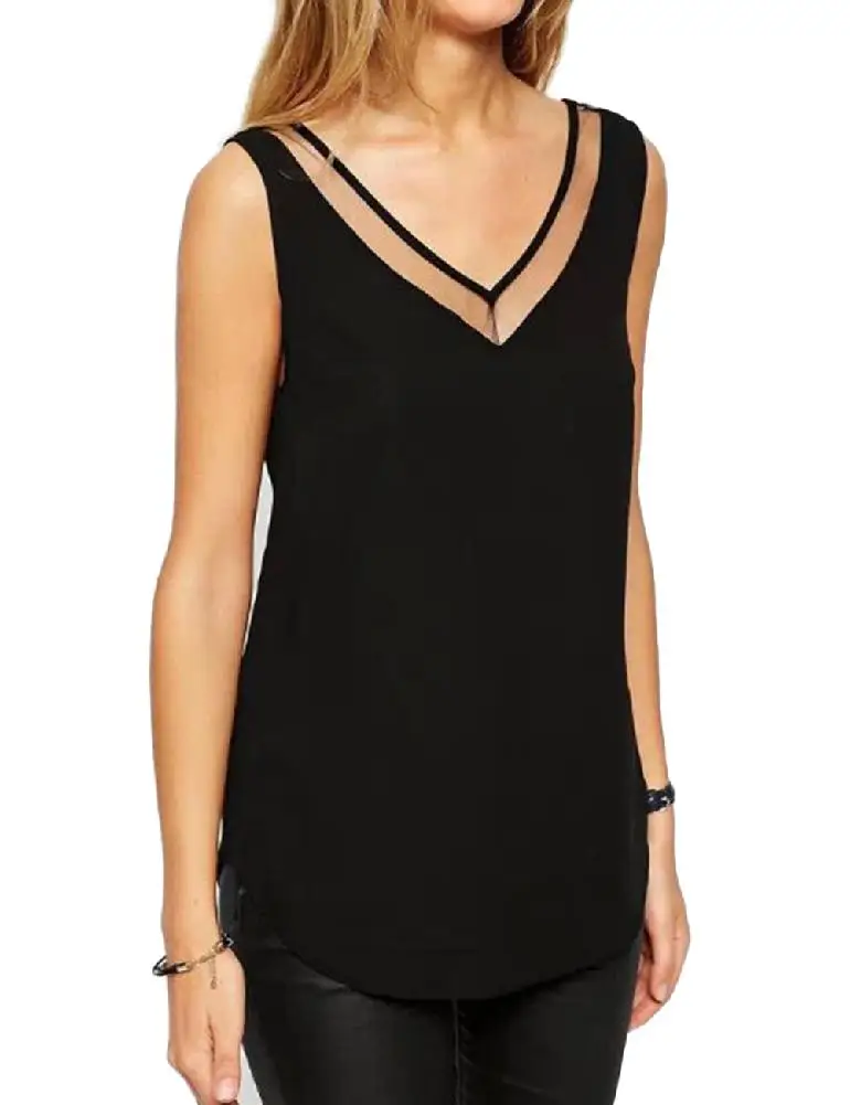 

2019 New Yfashion Fashion Women Summer Vest Tops Sleeveless Deep V Neck Shirt Casual Tank Tops