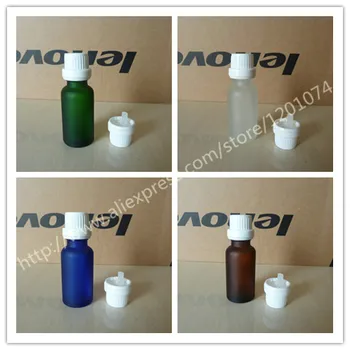 

30ml brown/clear/blue/green frosted Glass Essential Oil Bottle With white plastic anti-theft cap+plastic insert. Oil vial