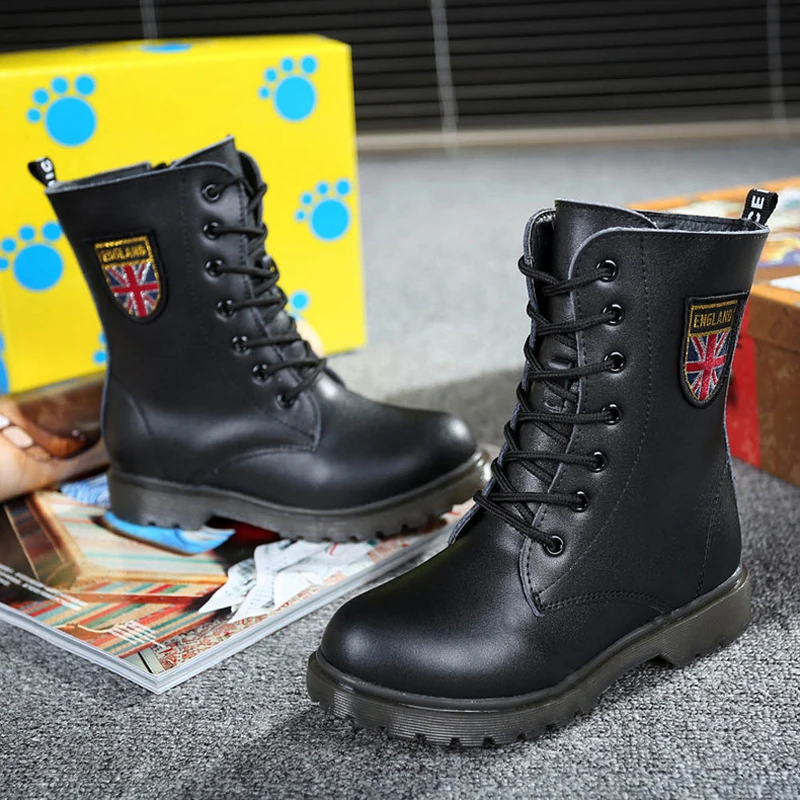 Детские ботинки из натуральной кожи на платформе Размеры 26 38|toddler kids boots|fashion bootskids
