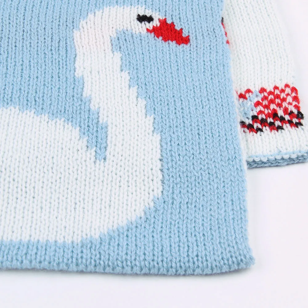 Детское одеяло Swan печати Вязание для новорожденных мультфильм пеленать мягкий спальный Одеяло Обёрточная бумага Ванна Полотенца
