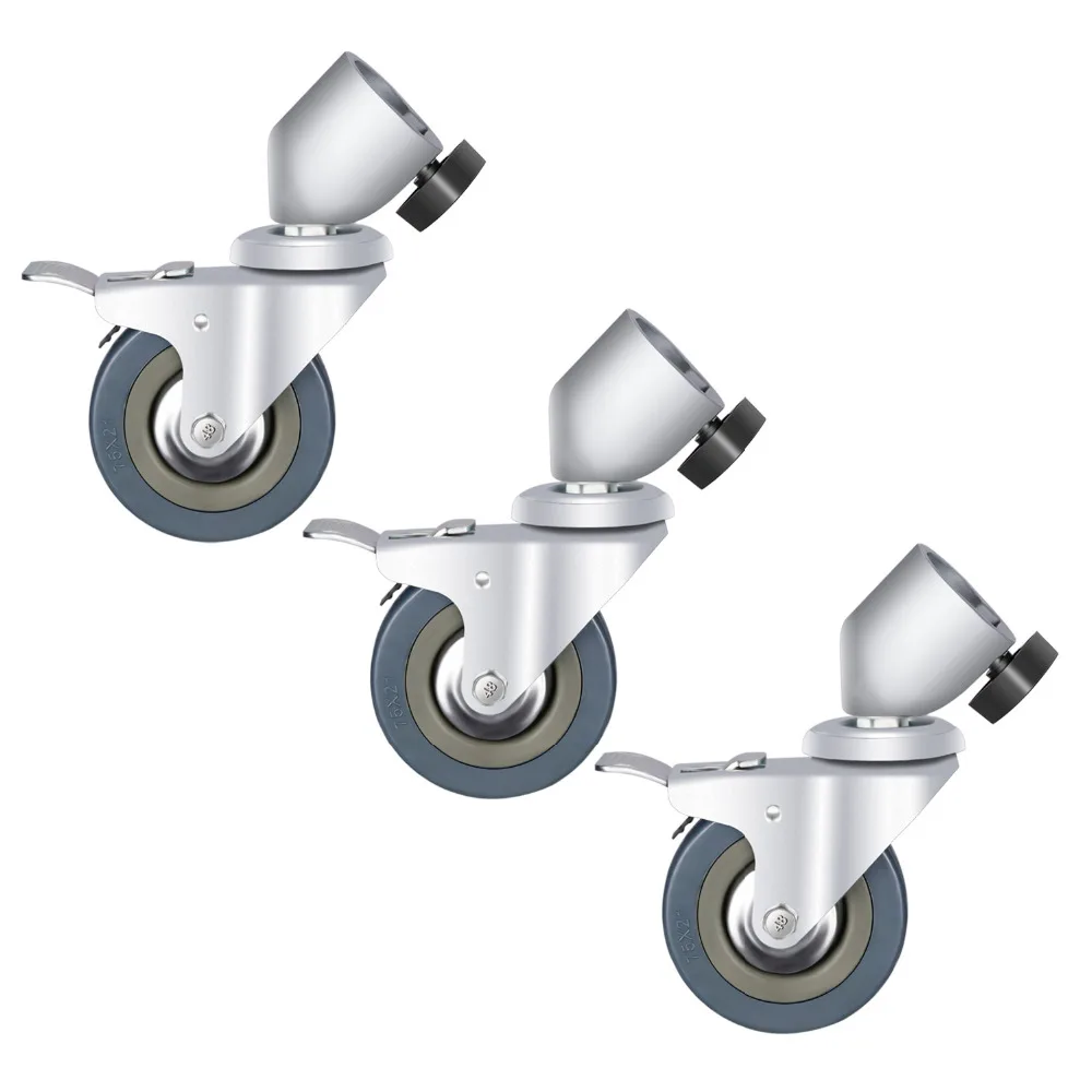 

Neewer 3-Pack Swivel Caster Wheel with Durable Metal Construction for Light Stand with 25mm Diameter Leg Suitable for Studio
