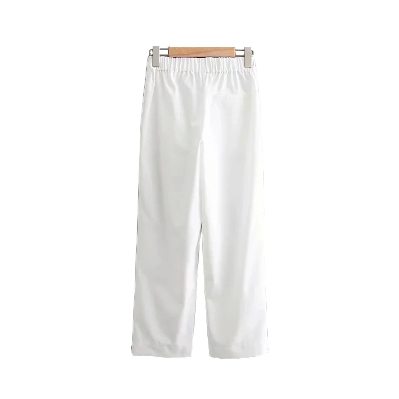 high waist straight trousers