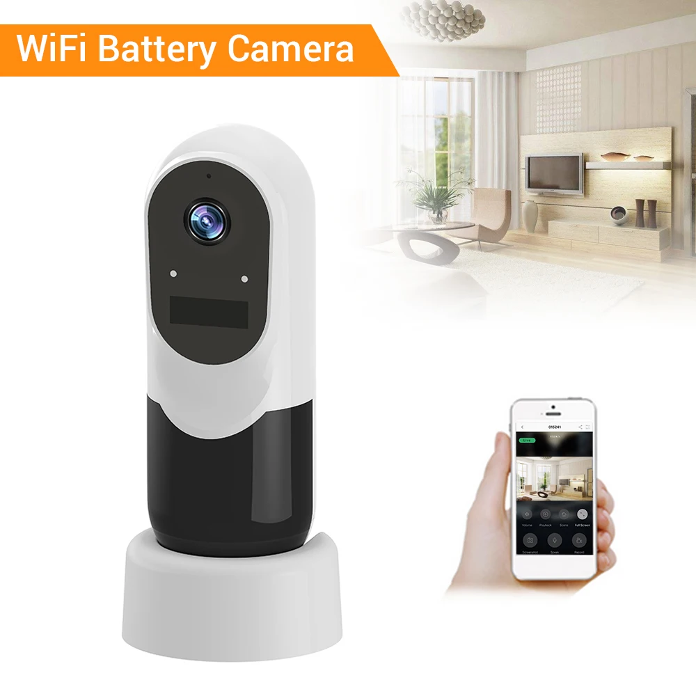 

HD 1080P WiFi Wireless Battery IP Camera Security Cloud Storage Camera Alexa Google Home APP With Battery