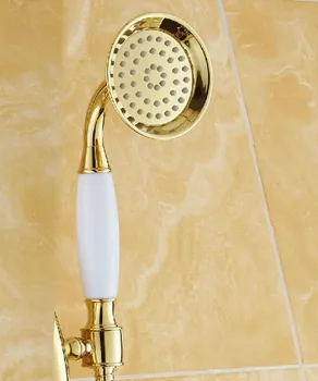 

Luxury Golden Brass Telephone Shaped Bathroom Handheld Shower Heads Chh010