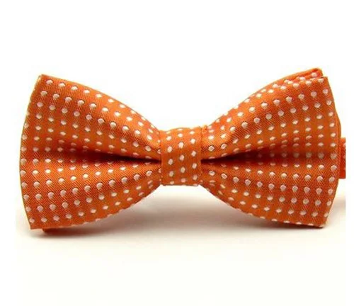 Детский галстук-бабочка для маленьких мальчиков; детский свадебный смокинг в горошек; предварительно завязанный Галстук-бабочка; галстук; BWTYY0003 - Цвет: Orange