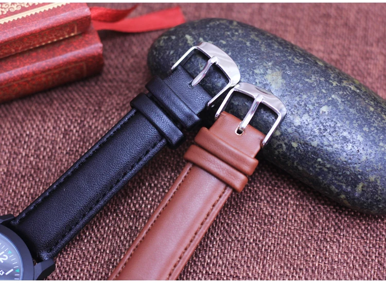 Новый для мужчин's для мужчин кожаный браслет Мода кварцевый наконечник светящиеся часы студент водостойкие Рождественский подарок