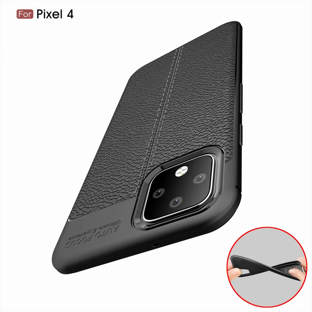 

Lichee Texture Coque Cover 5.6For Google Pixel 4 Case For Google Pixel 4 Pixel4 Phone Back Coque Cover Case