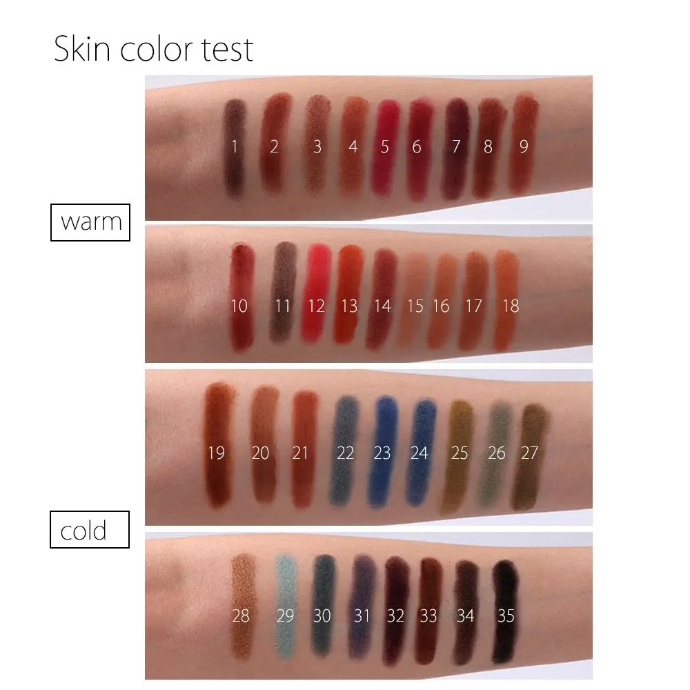 Палитра теней для век Beauty Glazed 35 цветов модные матовые студийные блестящие тени
