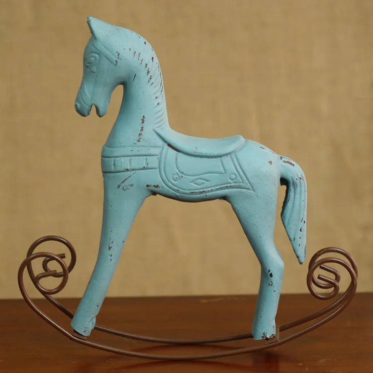 Clic Toys Wooden Rocking Horse Ornaments Vintage Home Decor Clic Toys Wooden Rocking Horse